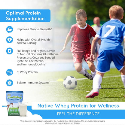 Proteína Vital Whey Natural 2.5 Lb Alimentada Con Pasto Para Recuperación Muscular