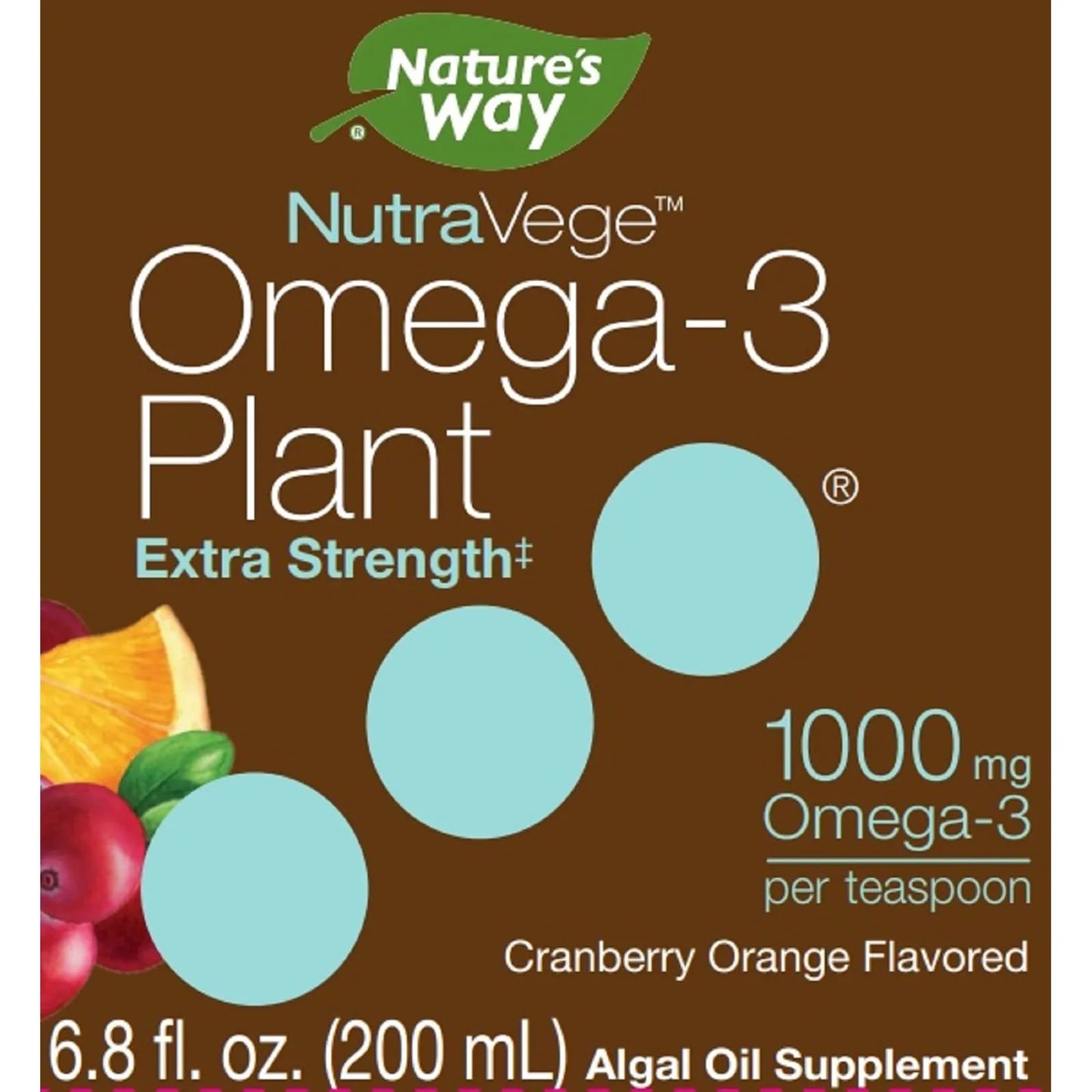 Omega 3 Vegano Extra Fuerte 1000 Mg Sabor Naranja Arándano Salud Ocular Y Corazón