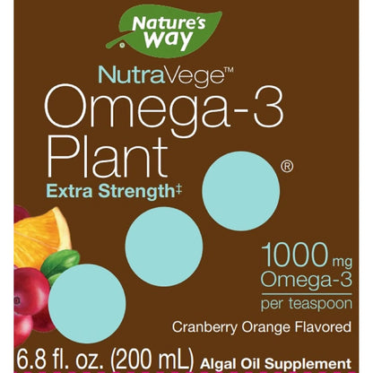 Omega 3 Vegano Extra Fuerte 1000 Mg Sabor Naranja Arándano Salud Ocular Y Corazón