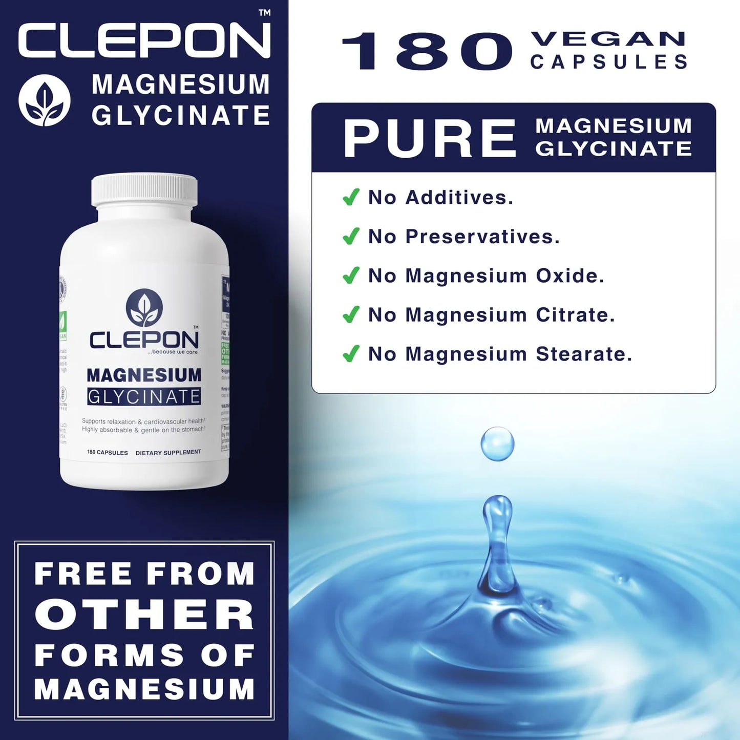 Glicinato De Magnesio Quelado Altamente Absorbente Suplemento Salud Corazón Huesos