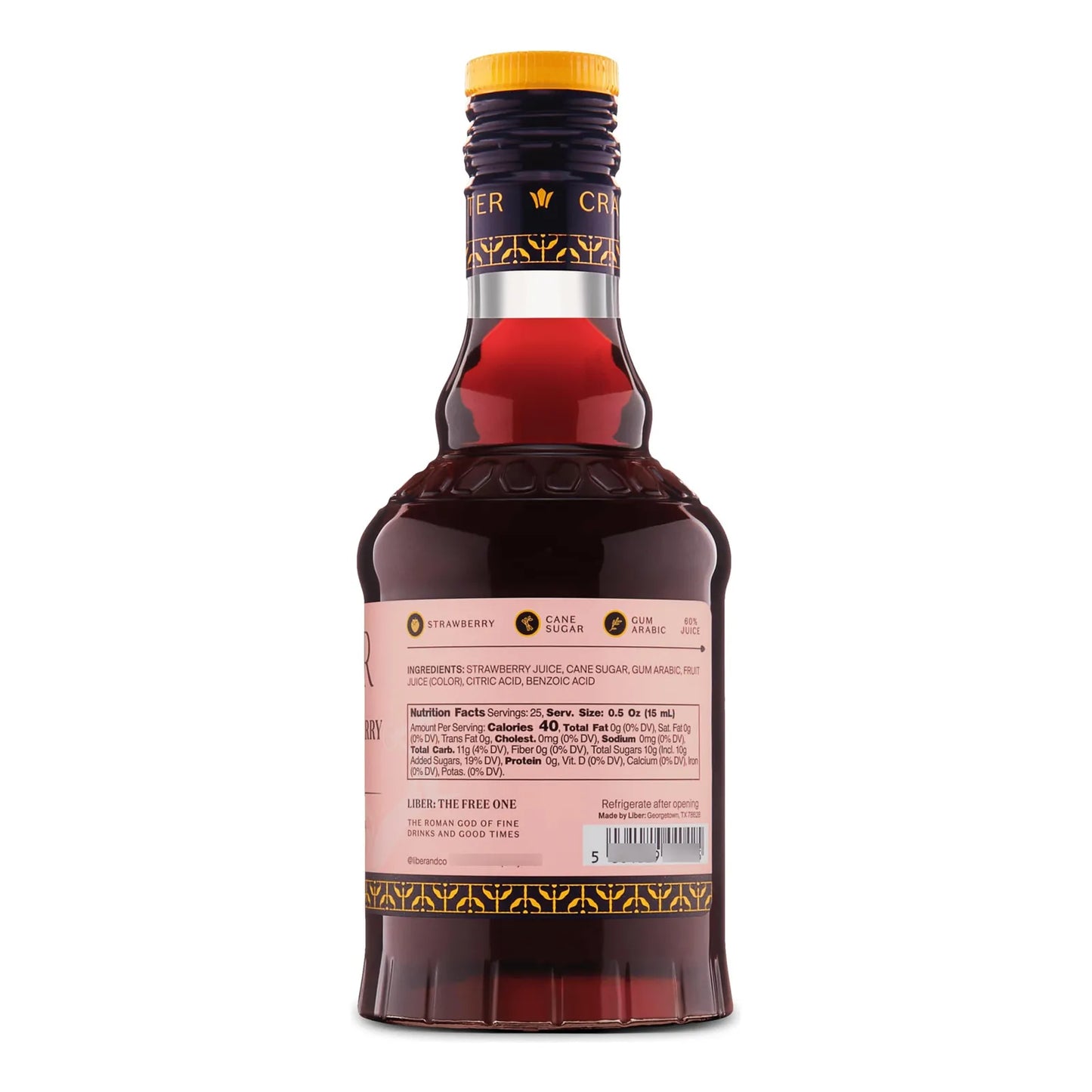 Sirope Natural De Fresa Del Pacifico 360 Ml Sabor Delicioso Importado