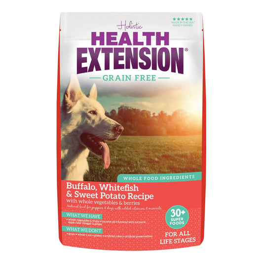 Alimento Seco Para Perros Búfalo Y Pescado Blanco Sin Granos 10Lb Nutrición Premium