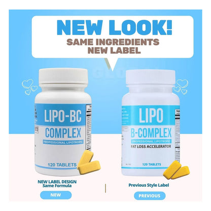 Tabletas Lipo B-Complex Energía Y Metabolismo 120 Tab Vitamina B12 Colina