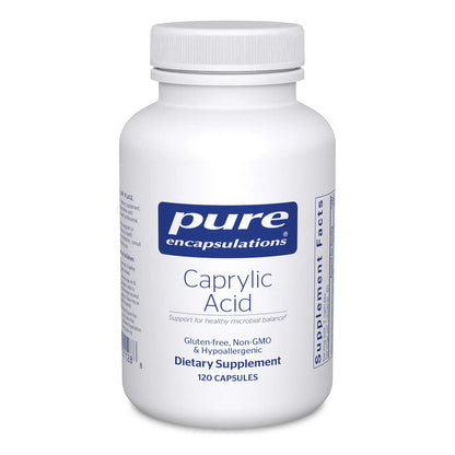Ácido Caprílico Pure Encapsulations 120 Cápsulas Salud Intestinal Digestión Óptima
