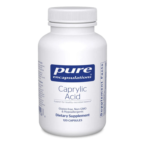 Ácido Caprílico Pure Encapsulations 120 Cápsulas Salud Intestinal Digestión Óptima