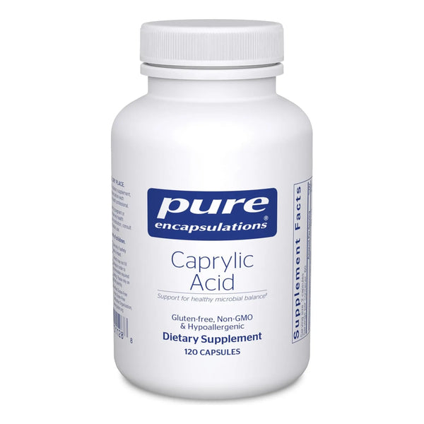 Ácido Caprílico Pure Encapsulations 120 Cápsulas Salud Intestinal Digestión Óptima