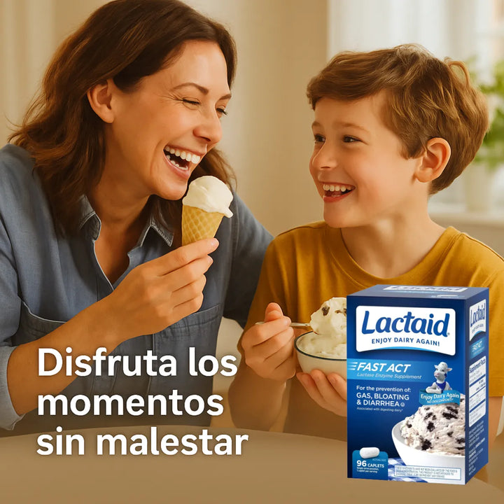 Lactaid Cápsulas Intolerancia A La Lactosa 96 Dosis Viaje Acción Rápida - Imagen 3