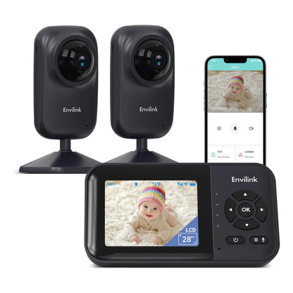 Monitor De Bebé Con Cámara Audio Visión Nocturna Wifi Pantalla 2.8
