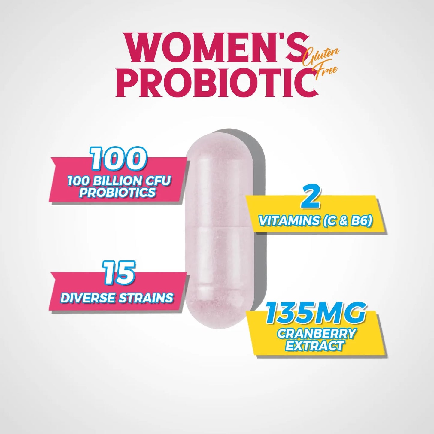 Probióticos Para Mujeres 100 Mil Millones UFC 15 Cepas Salud Vaginal Digestiva E Inmunológica