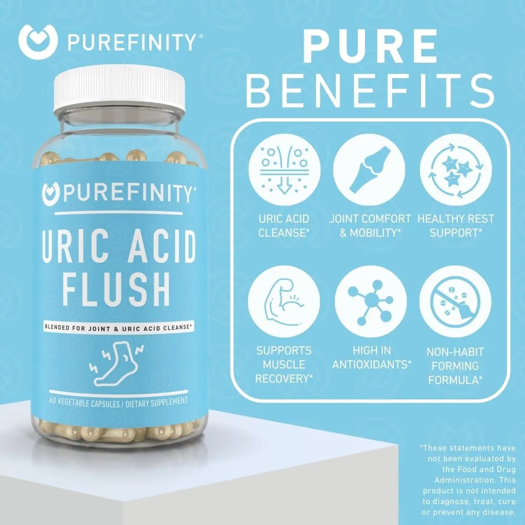 Ácido Úrico Flush Cleanse Soporte Articular Con Extracto De Cereza Y Cúrcuma