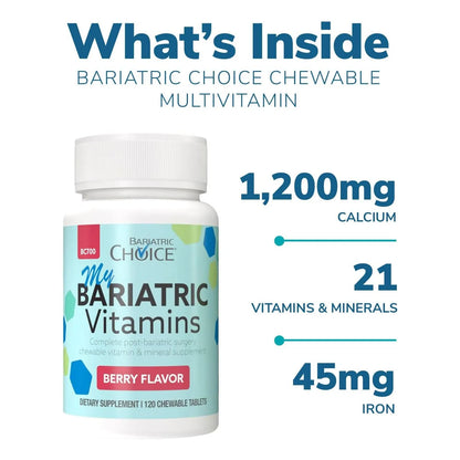Multivitaminico Bariatrico Masticable Con Calcio 120 Und Sabor Bayas