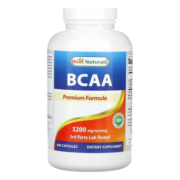 BCAA Aminoacidos De Cadena Ramificada 3200 Mg 400 Capsulas Grado Farmaceutico