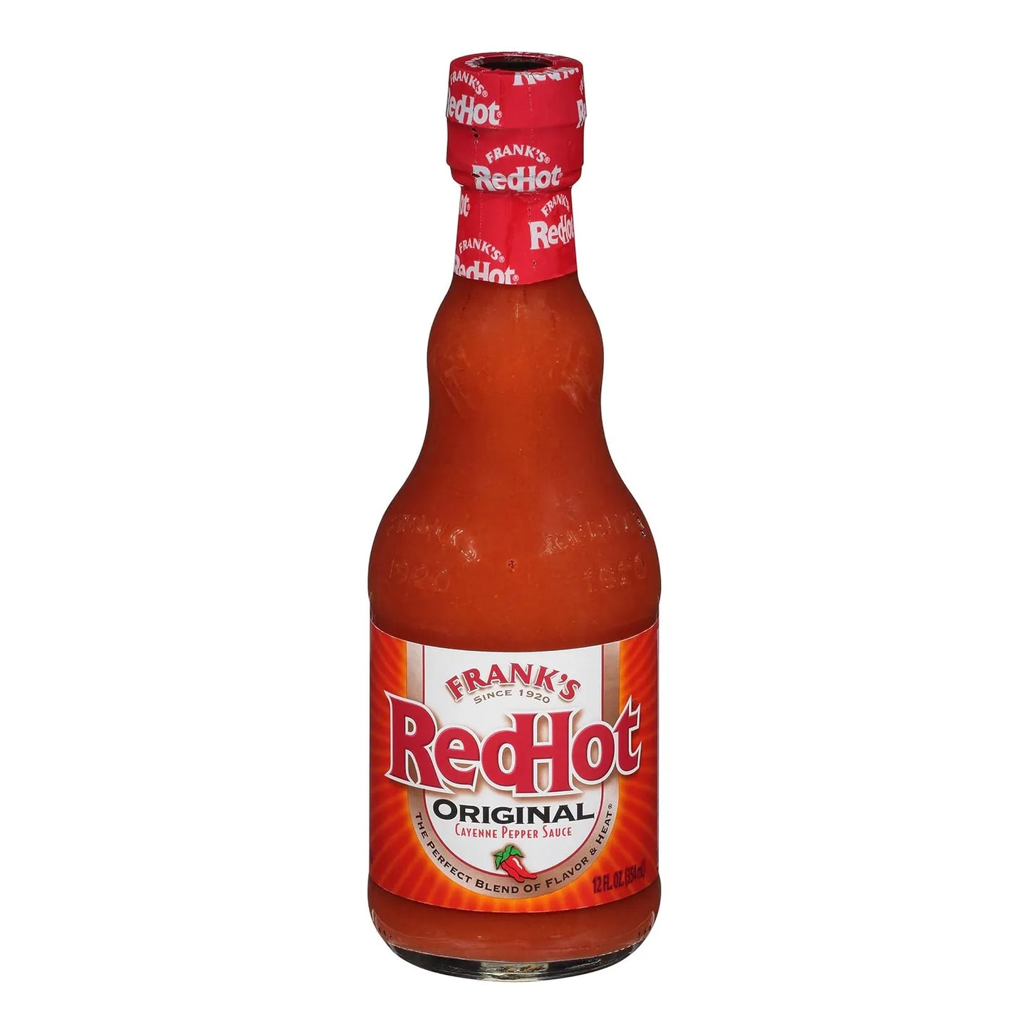 Salsa Picante Franks Redhot Cayena 340g Pack X12 Sabor Original Usa