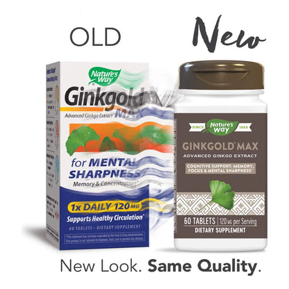 Ginkgo Biloba Extracto 120 Mg Para Memoria Y Concentración 60 Cápsulas