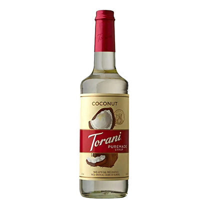 Torani Puremade Jarabe De Coco Natural Sin OMG En Botella De Vidrio