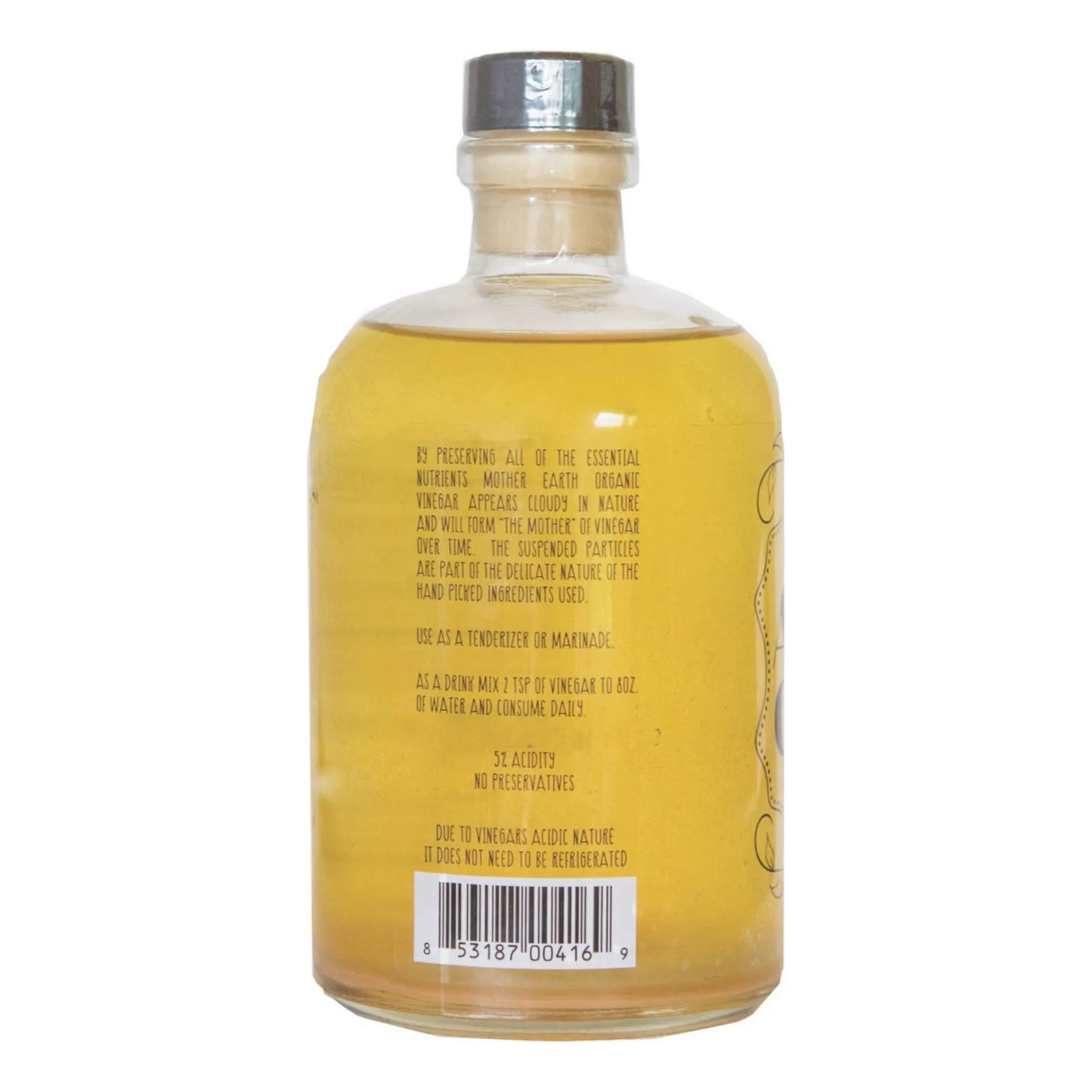 Vinagre De Sidra De Manzana Orgánico Con La Madre Botella 14 Oz