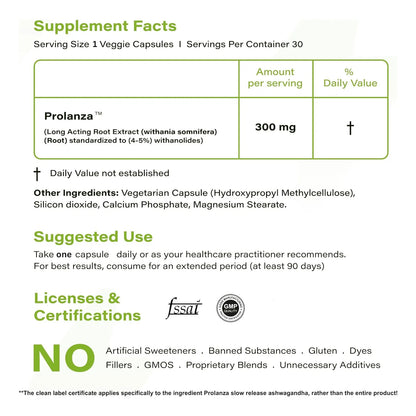 Ashwagandha 300 Mg Liberacion Avanzada 12 Horas Suplemento Estrés Sueño Energía