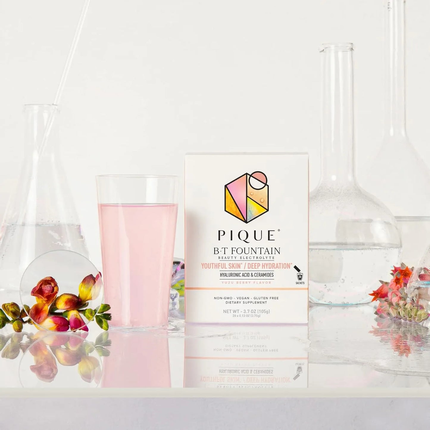 Polvo Electrolitos Hidratación Ácido Hialurónico Ceramidas Piel Elástica Sin Azúcar