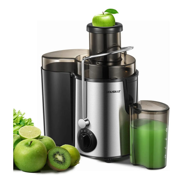 Exprimidor Centrífugo HOUSNAT 800W Jugos Frescos En Segundos 3 Velocidades