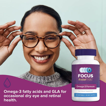 Focus Relief Plus Suplemento Omega 3 Para Ojos Secos 90 Cápsulas