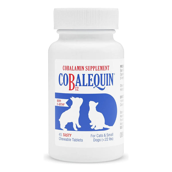 Cobalequin B12 Suplemento Para Gatos Y Perros Pequeños 45 Tabletas Nutramax