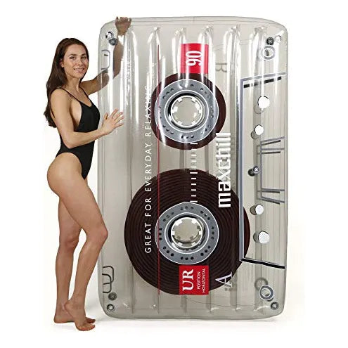 Flotador De Piscina Cinta Cassette Retro Loteli Divertido Y Resistente
