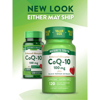 Coenzima Q10 100mg 120 Capsulas Blandas Alta Absorción NatureS Truth