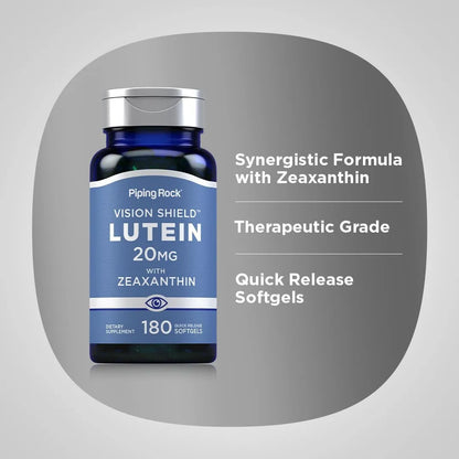 Suplemento De Luteína Y Zeaxantina 20 Mg 180 Cápsulas Blandas Protección Ocular