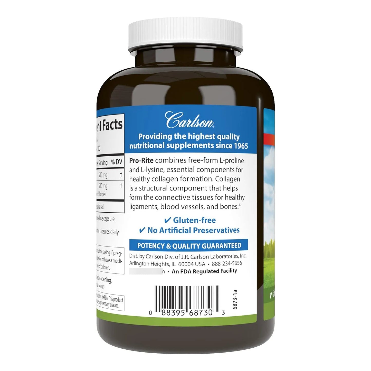 Pro Rite L Prolina Y L Lisina 200 Capsulas Apoyo Articular Y Colageno
