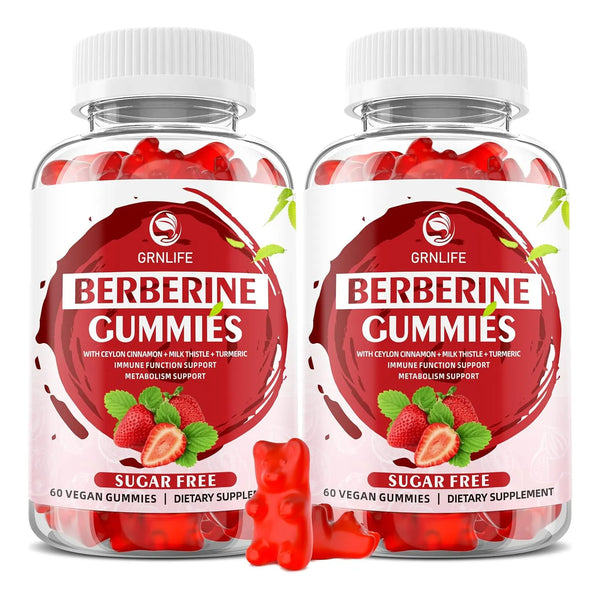 Gomitas De Berberina Canela De Ceilán 1500 Mg Alta Potencia Suplemento Inmunológico Y Metabólico