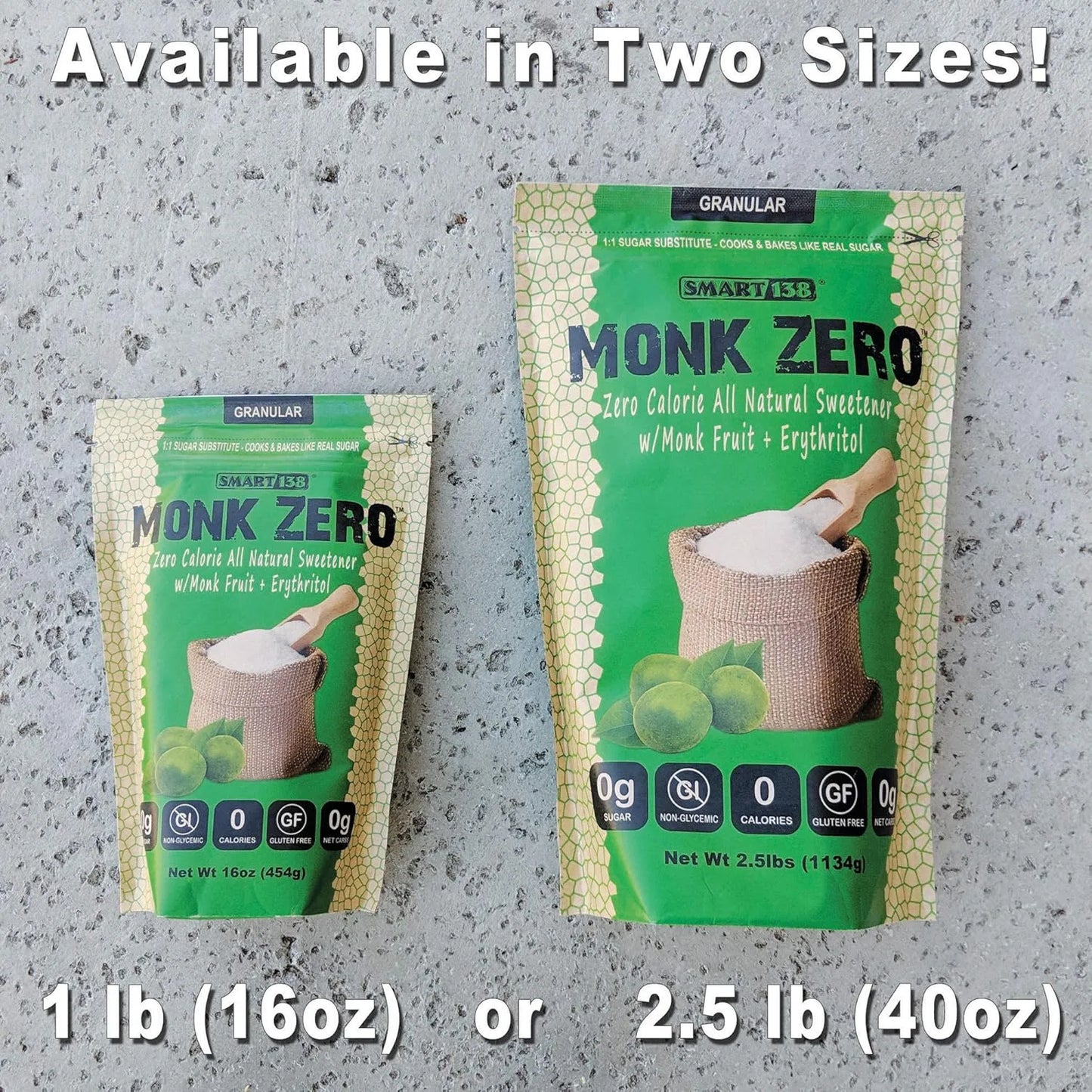 Monk Zero Edulcorante Natural Fruta Monje Sin Calorias Keto Y Vegano