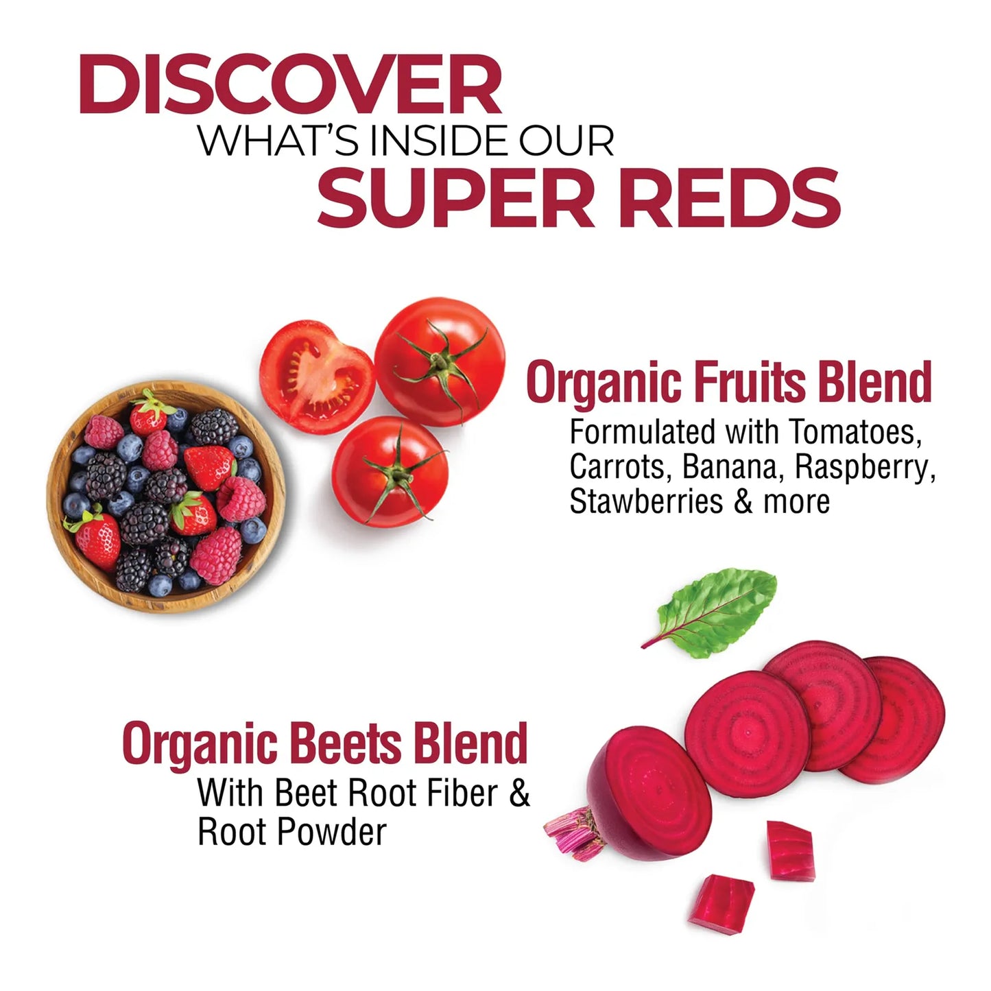 Country Farms Super Rojos Superalimento Energizante De Polifenoles Con 40 Frutas Y Bayas
