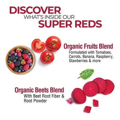 Country Farms Super Rojos Superalimento Energizante De Polifenoles Con 40 Frutas Y Bayas