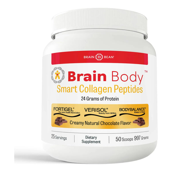 Brain Body Péptidos De Colágeno En Polvo Sabor Chocolate 25 Oz
