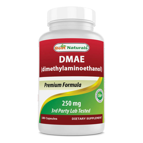 Dmae 250 Mg 180 Cápsulas Bitartrato De Dimetilaminoetanol Suplemento Premium