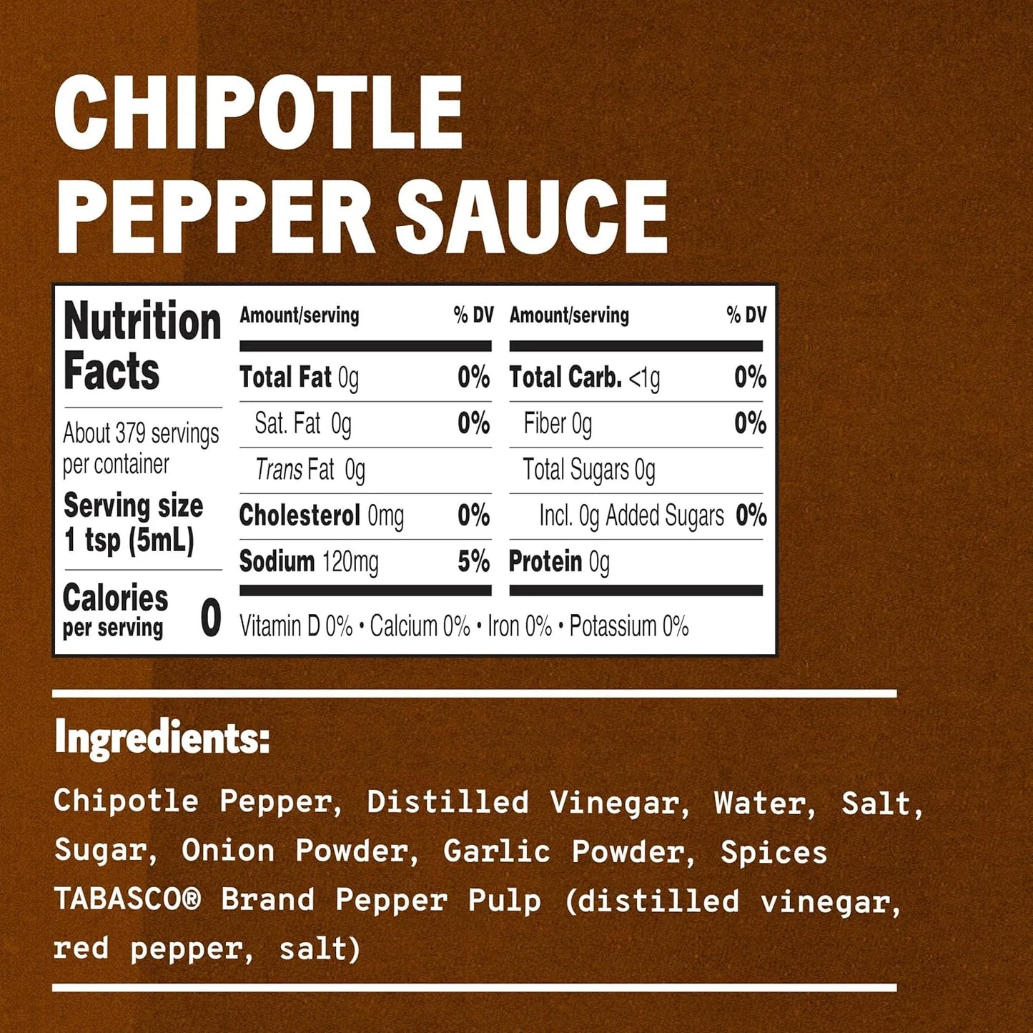 Salsa De Chile Chipotle Tabasco 1.89 Litros Original Ahumada Y Suave