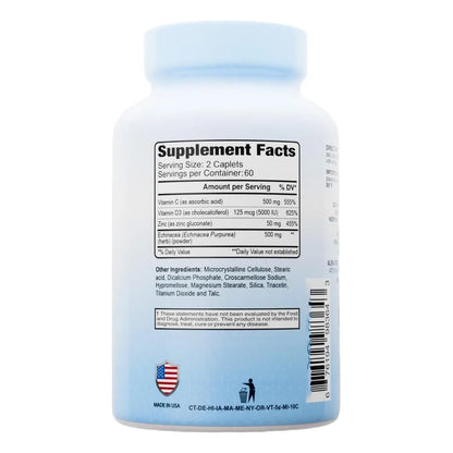 Suplemento Inmunologico Zinc Vitamina C D3 Equinacea 120 Capsulas Alfa Vitamins