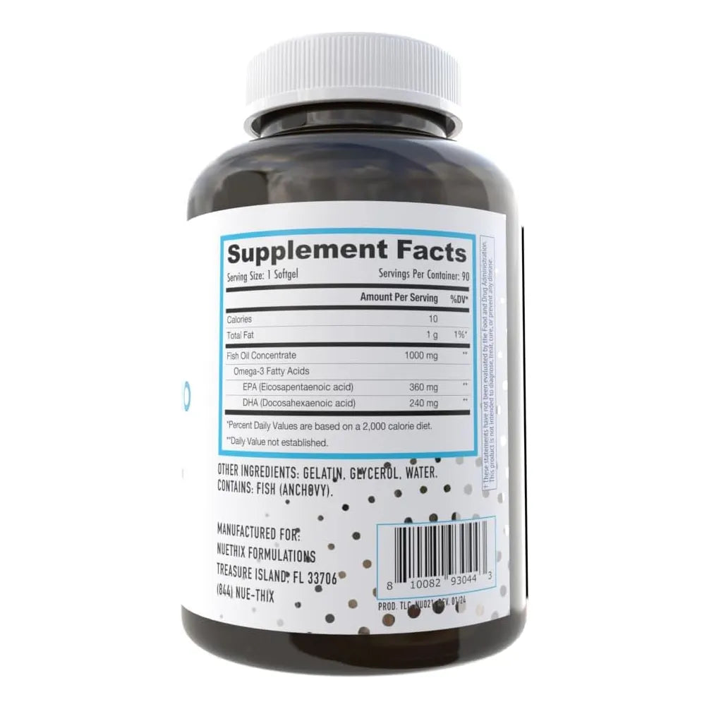 Aceite De Pescado Omega 3 EPA DHA Ultra Concentrado 90 Cápsulas Suplemento Dietético
