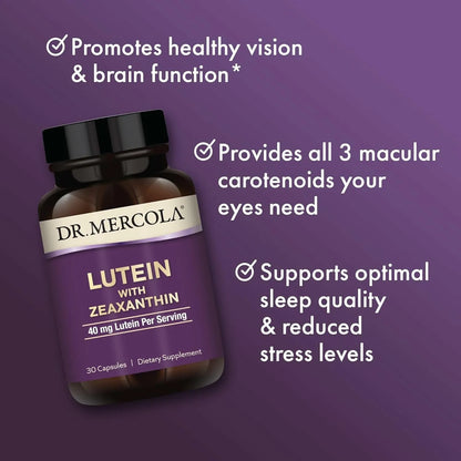 Luteina Y Zeaxantina 40 Mg 30 Capsulas Suplemento Visual Y Cognitivo Dr Mercola