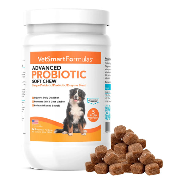 Masticables Blandos Probióticos Avanzados Para Perros Con 10 Mil Millones De UFC