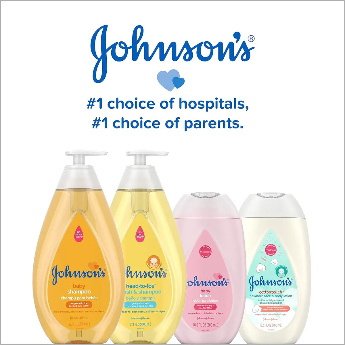 Johnson's Jabon Baño Hipoalergenico Pieles Sensibles 800 Ml Cuidado Suave Y Natural