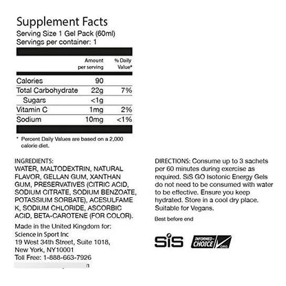Geles Energéticos Isotónicos Sabor Cereza 30g Recarga Rápida