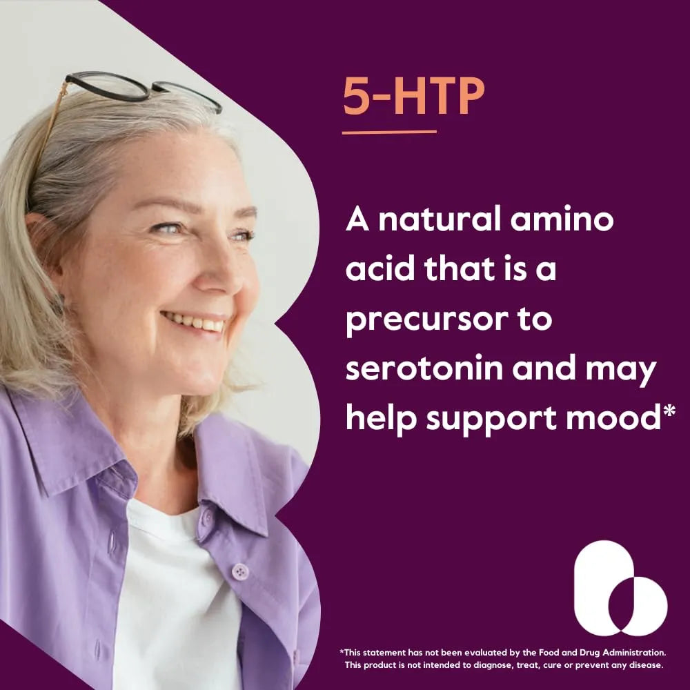 Cápsulas De 5 HTP 200mg 240 Unidades Puro Sin Aditivos Apoyo Animo Y Sueño