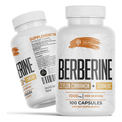 Cápsulas De Berberina Ceilán Con Canela Y Cúrcuma 500 Mg Refuerzo Inmunológico Natural