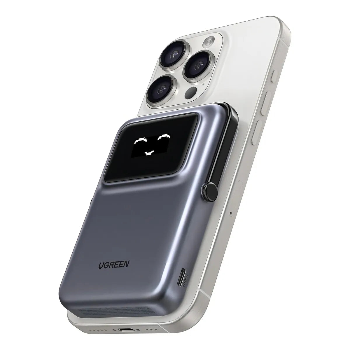 Ugreen Power Bank Inalámbrico 10000mah 20w Pd 7.5w Qi 45327 Color Plateado - Imagen 1
