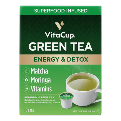 Capsulas De Te Energeticas VitaCup Para Enfoque Y Metabolismo Con Vitaminas