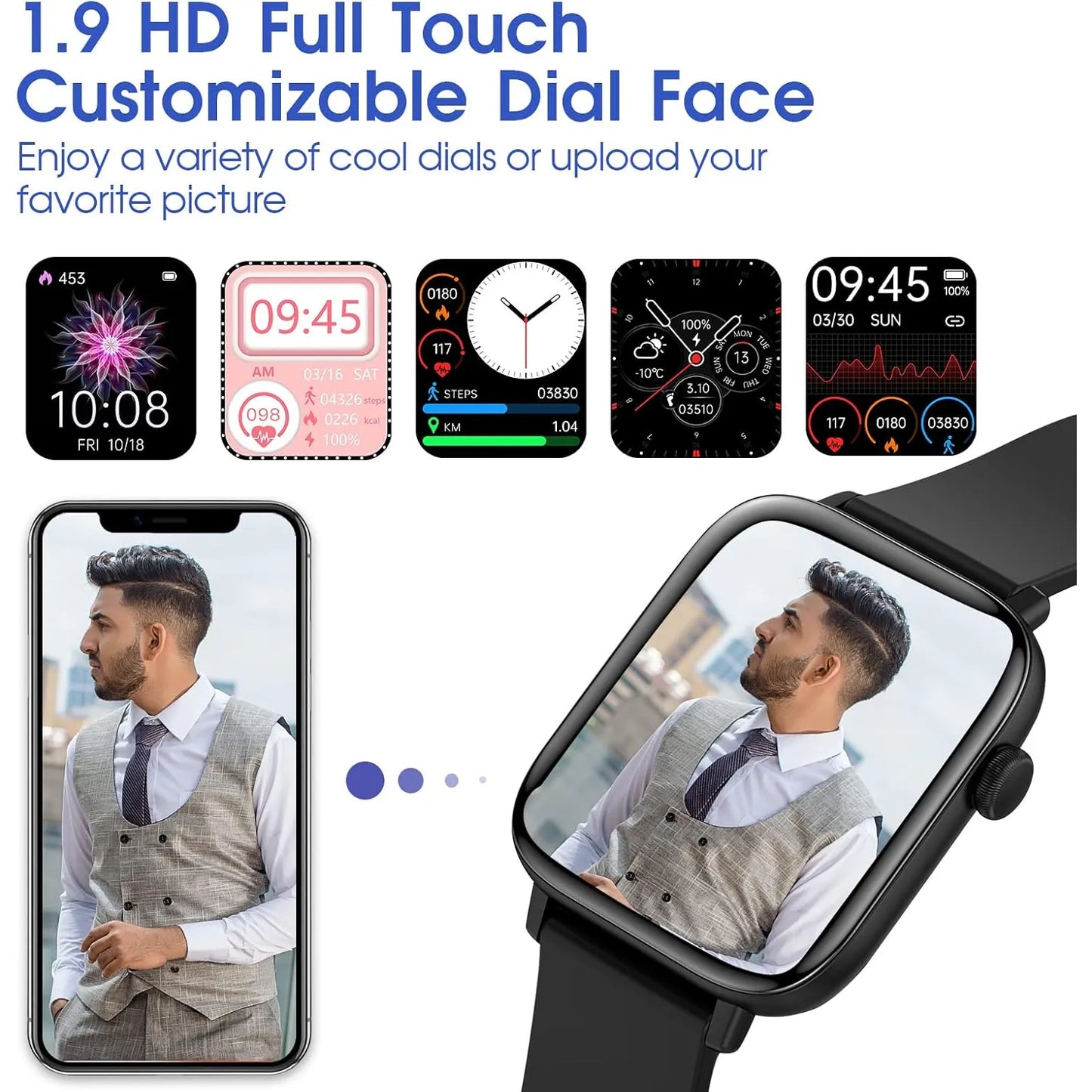 Reloj Inteligente 1.9 Pulgadas Con Llamadas Monitoreo Cardiaco Y 25 Modos Deportivos