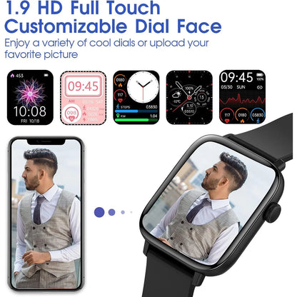 Reloj Inteligente 1.9 Pulgadas Con Llamadas Monitoreo Cardiaco Y 25 Modos Deportivos