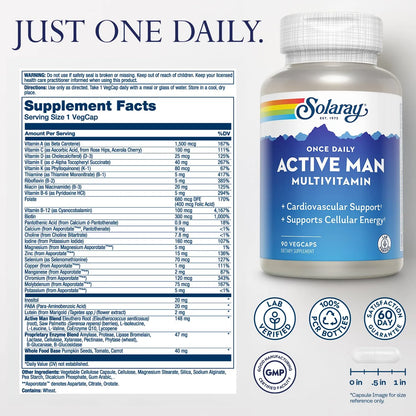 Multivitamínico Diario Activo Para Hombres Soporte Cardiovascular Y Energía