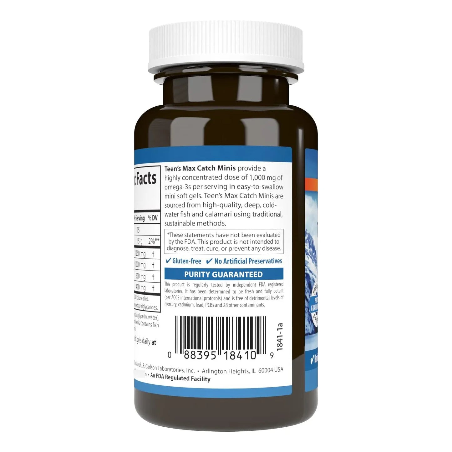 Capsulas Omega 3 1000 Mg Teens Max Catch Minis Salud Cerebral Y Vision 60 Unidades